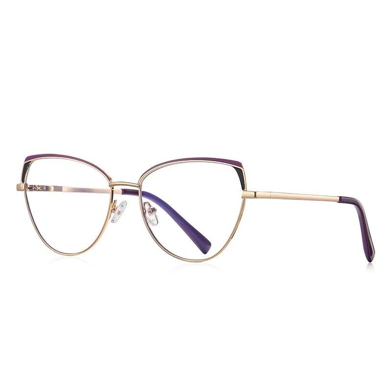Eyebrow Point Paint Metal Optical Frame With Street S English Style Open Flat Light Mirror Womean And Men Glasses