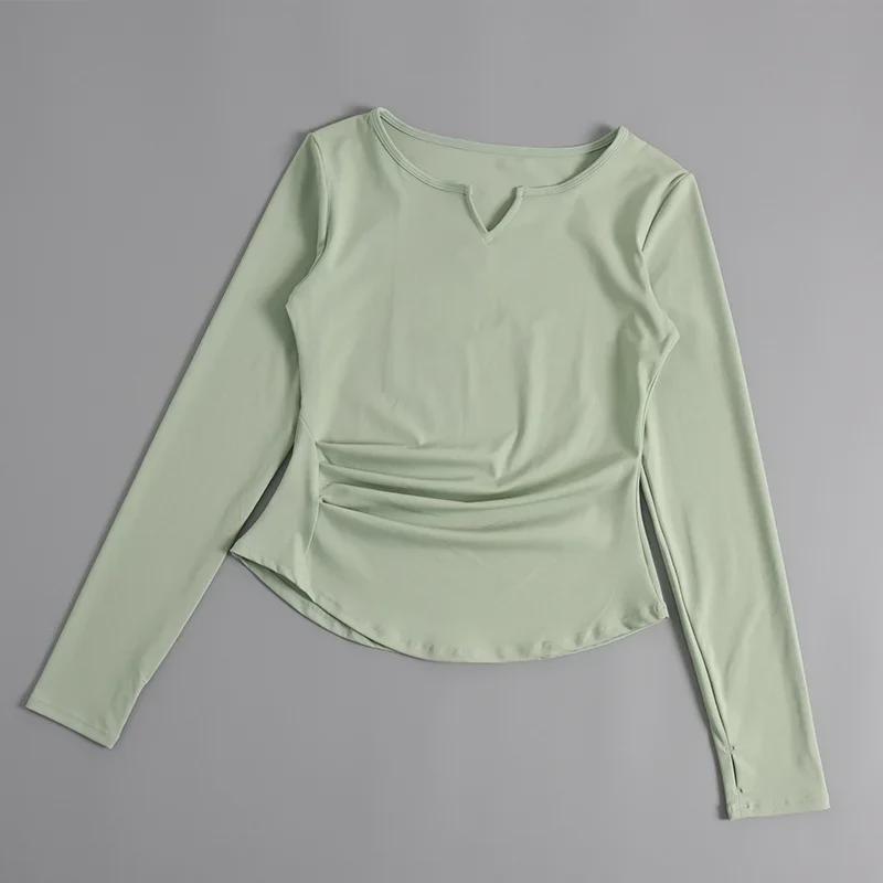 Slim Fit Long Sleeve Quick-Dry Breathable T-Shirt for Running & Yoga