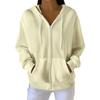 Women's Casual Fashion Long-Sleeved Zip-Up Christmas Print Knitted Hoodie