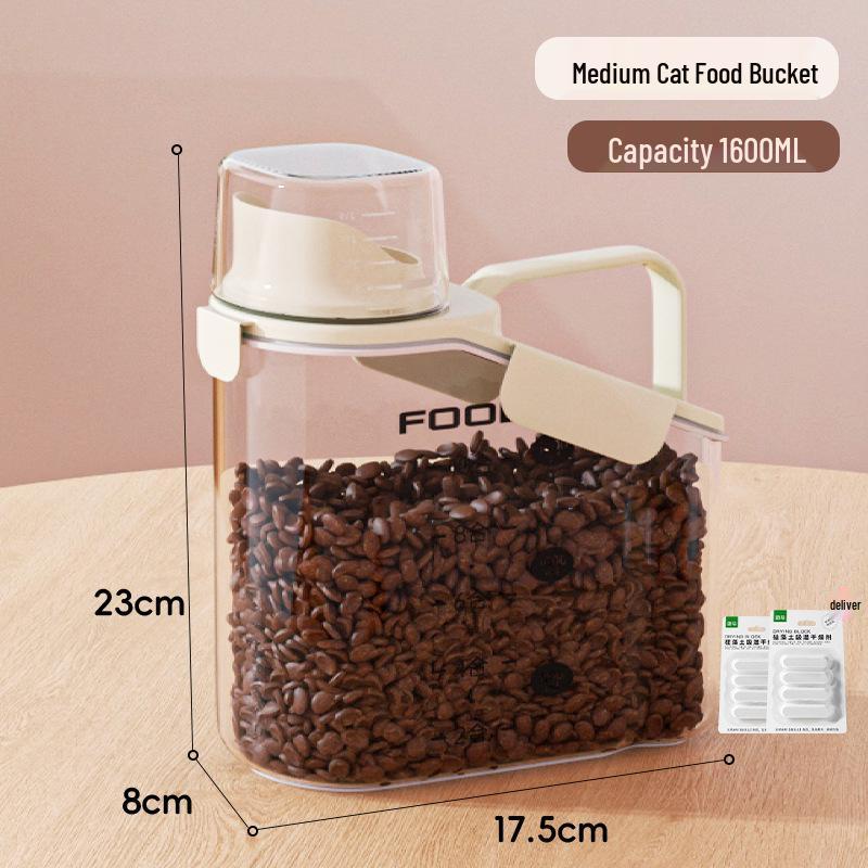 Pet Food Vacuum-Sealed Storage Container for Cats & Dogs
