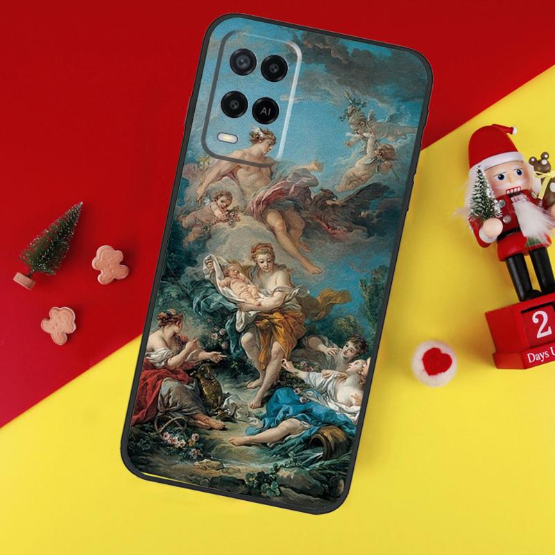 Renaissance Angels Case For Oppo A5 A6 Pro A15 A57 A17 A54 A74 A94 A76 A16 A96 A40 A60 A80 A18 A38 A58 A78 A98