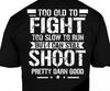 Troppo Vecchio Per Combattere Troppo Lento Per Correre T-shirt Grafica Unisex 100% Cotone Magliette da Uomo Top Top Nero S-3XL