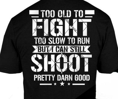 Troppo Vecchio Per Combattere Troppo Lento Per Correre T-shirt Grafica Unisex 100% Cotone Magliette da Uomo Top Top Nero S-3XL