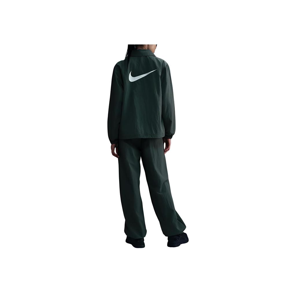 Nike Fashionable Comfortable Soft Zipper Long Sleeve Jacket Women jackets Vintage-Green FV7561-338