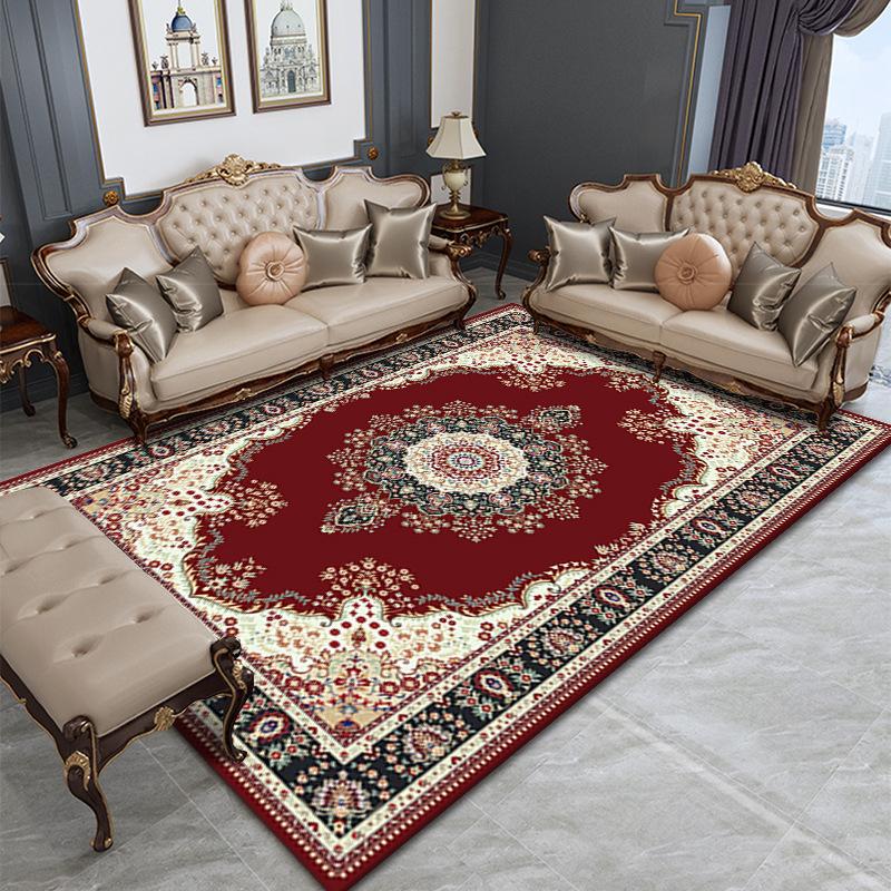 European Carpet Retro Home Bedroom Bed Living Room Hotel Homestay Floor Mat