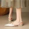 Fashion Women Baotou Sandals Fashion Pointed High Heels Sexy Slingbacks Women Sandals Comfort Elegant Silver Single Shoe Sandalias Mujer