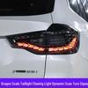 BMW X3 (2018-2021) OLED Dragon Scale Taillight Assembly with Sequential Turn Signal