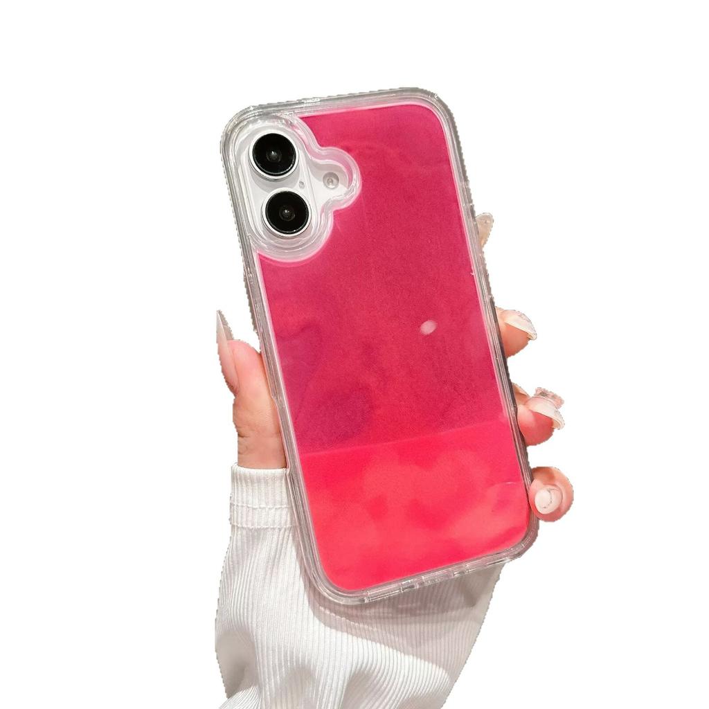 Apple 17 mobile phone case for 17PROMAX luminous mobile phone case Quicksand liquid foreign trade explosion 16PRO gradual change
