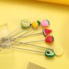 652F 304 Stainless Steel Stirring Rod Fruit Series Bar Spoon Cocktail Stirring Spoon Bar Mixing Spoon Milk Tea Stirring Spoon