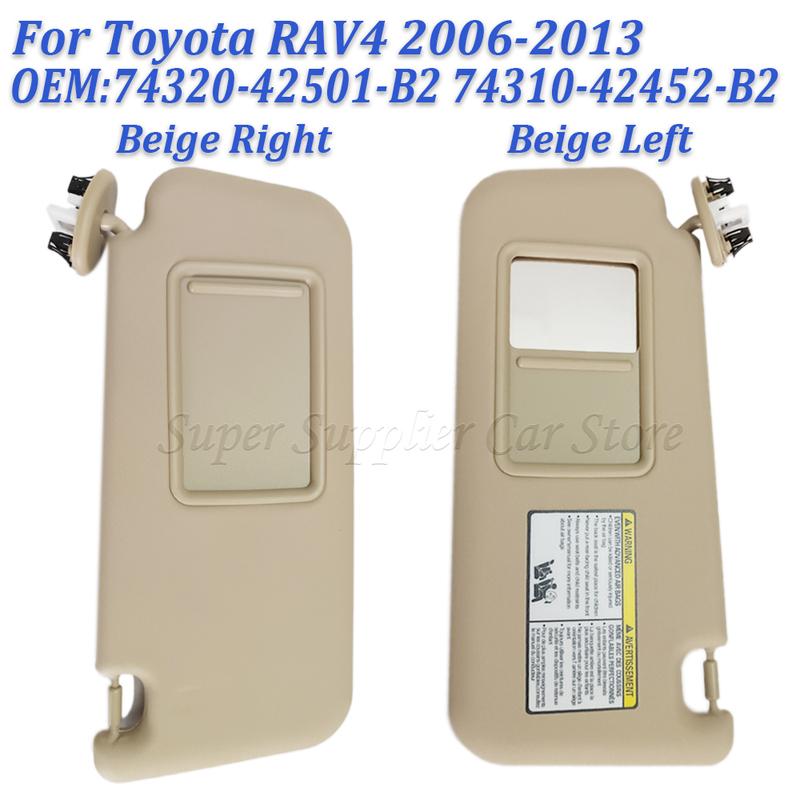 Sun Visor Shield Sunshade Auto Sunvisor Sunroof Left / Right For Toyota RAV4 2006 2007 2008 2009 2010 2011 2012 74320-42501-B2