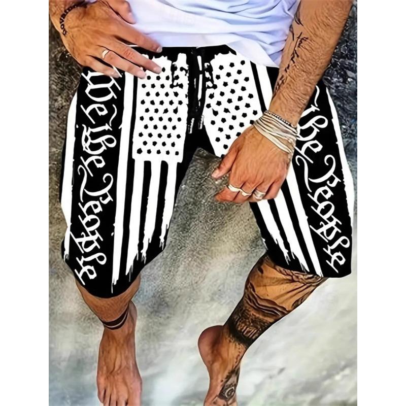 Hawaiianische Badehose 3D-Nähte Gedruckte Strandshorts Schnelltrocknende Outdoor-Freizeit-Sportshorts Badebekleidung Kurz