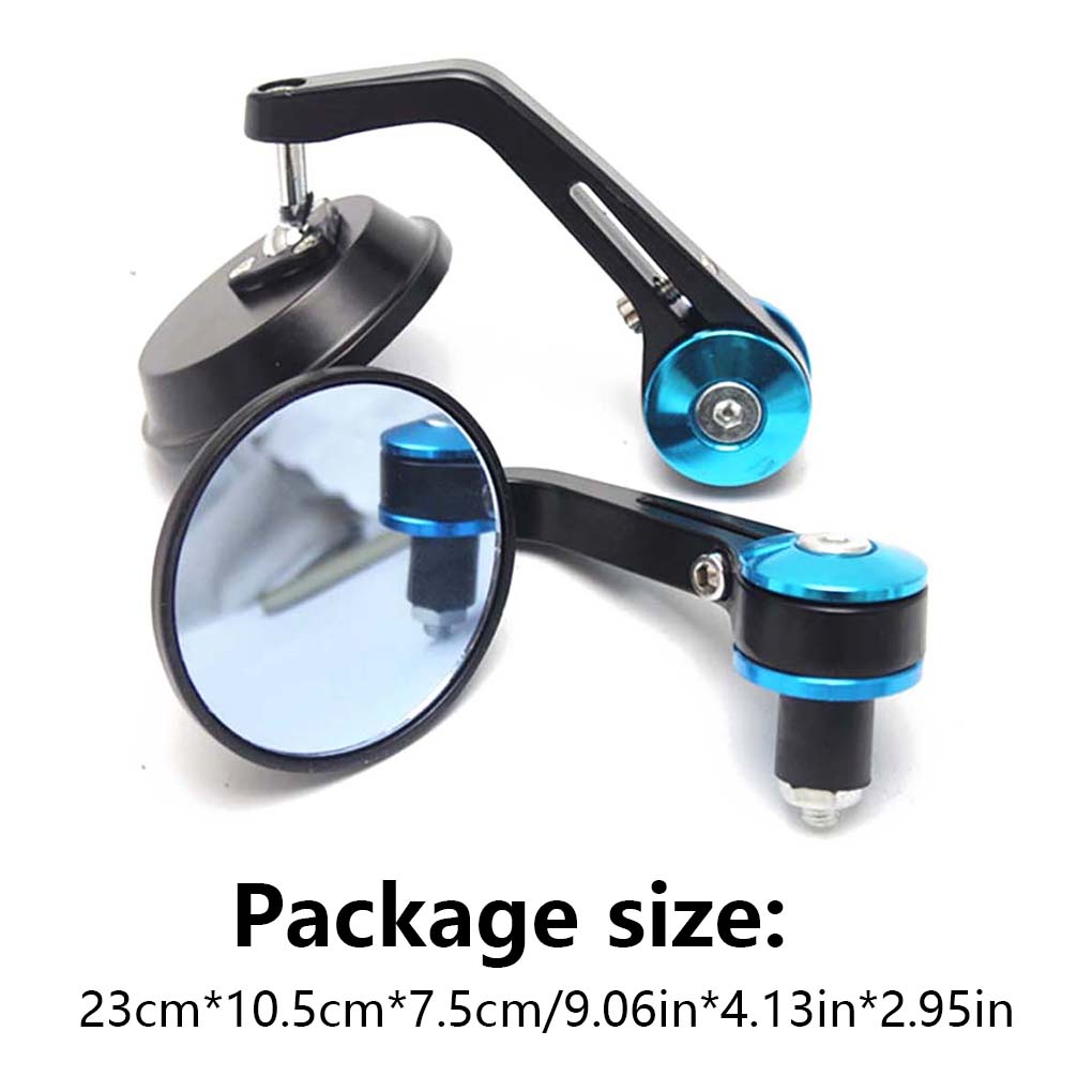 Pack of 2 Motorcycle Rear View Mirrors Durable 360 ° Rotation Adjustable Wide Angle Handy Installation Moped Accessories