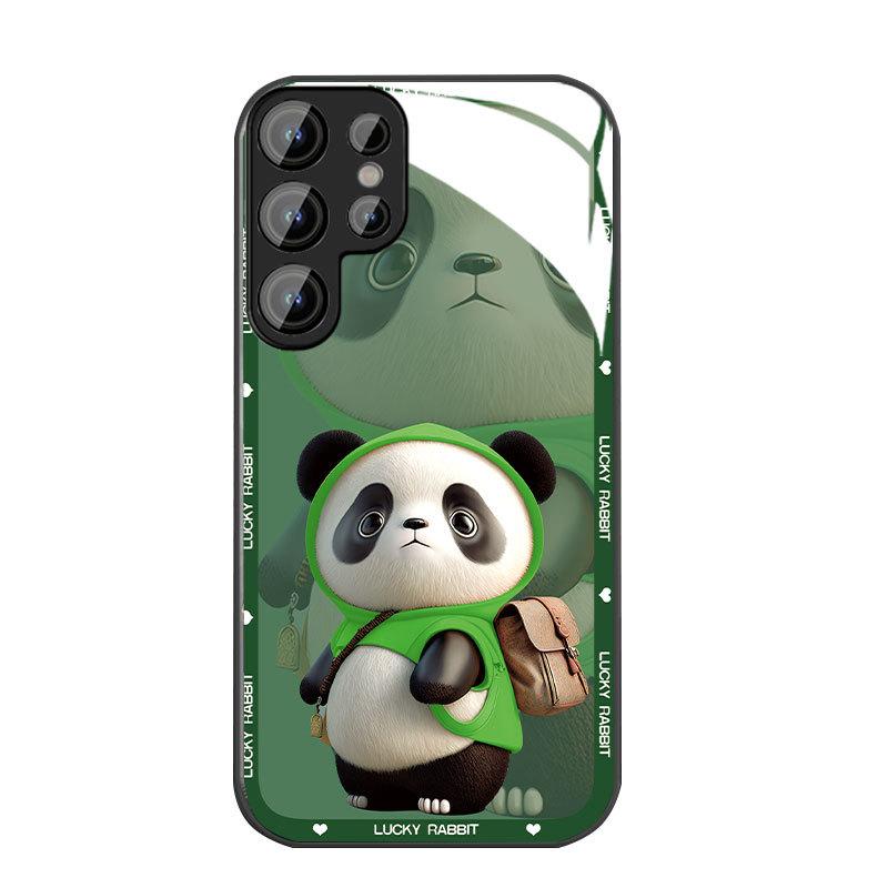 Panda Suitable for Samsung S24ULTRA Mobile Phone Case New A53 Skin-friendly Glass S22 Creative S23 All Inclusive A14