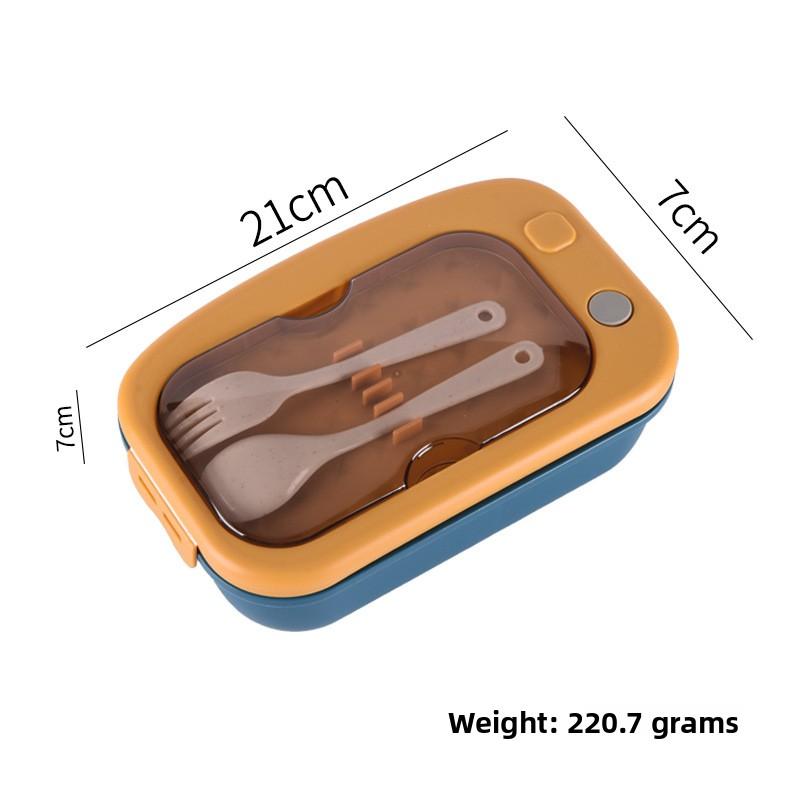 Rectangular Lunchbox with Fork and Spoon Compartments