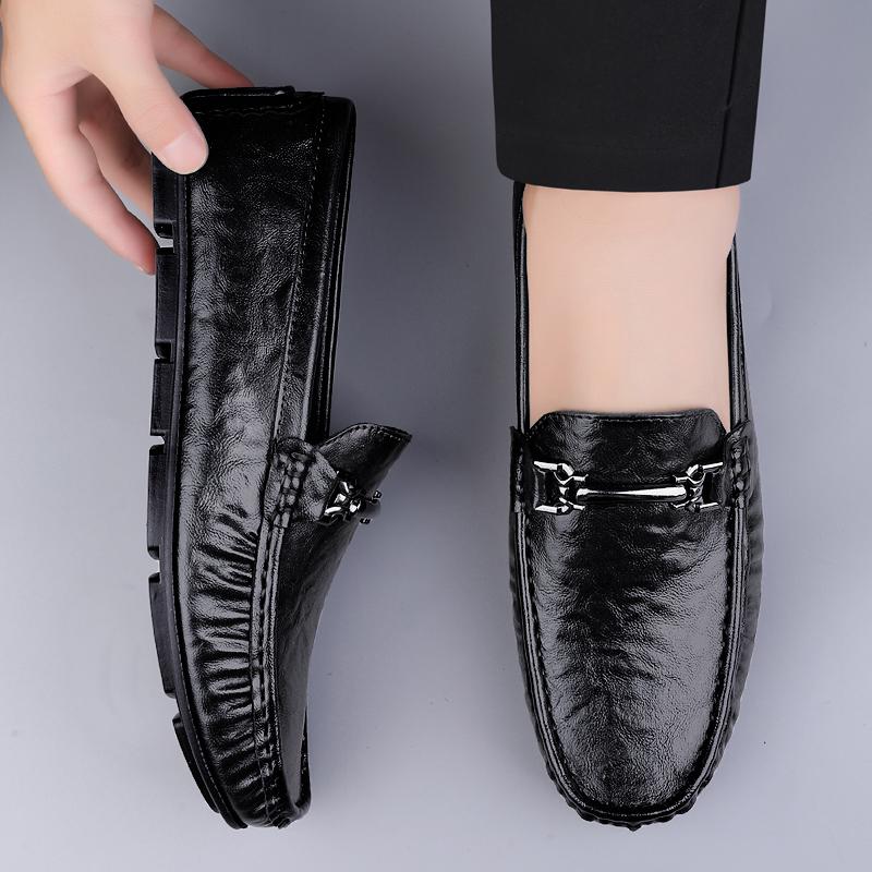 Fashion Genuine Leather Male Comfortable Dress Shoe Stylish Non-Slip Mens Slip On Driving Shoes New Arrival Male Casual Business Shoes