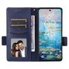 (Blue) Flip Case for Tcl 50 Nxtpaper 5g Pu Leather Card Slots Holder Magnetic Wallet Side Buckle