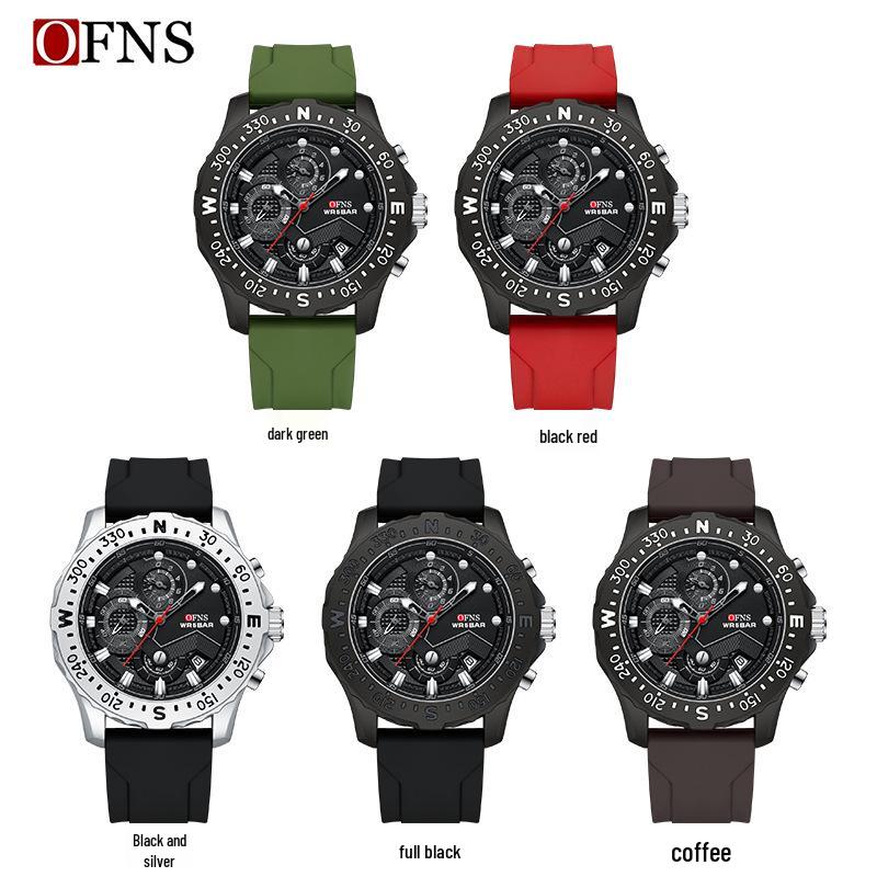 OFNS Men's Quartz Chronograph Watch: Fashionable, Simple, Waterproof with Calendar Function