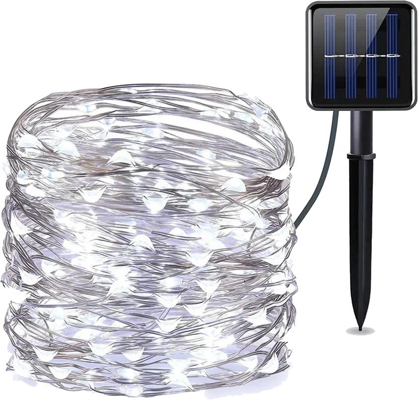 1 Pack Solar Lights Outdoor Waterproof Solar Fairy LED String Light With 8 Modes Twinkle Lights For Garden Party Wedding Decor