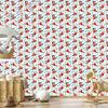 Parrot Wallpaper in white, light gray and coral for the living room and bedroom 50x1000