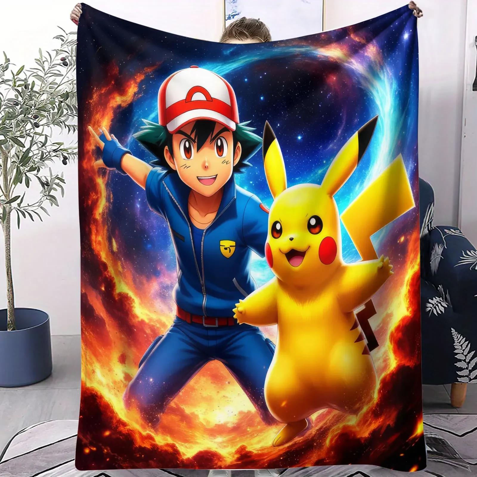 

Pokemon Gengar & Jigglypuff Flannel Blanket Hot Anime Soft Warm Throw Sofa Bed Couch Cover Nap Cape Shawl Camping Fans Kids Gift 100x150cm