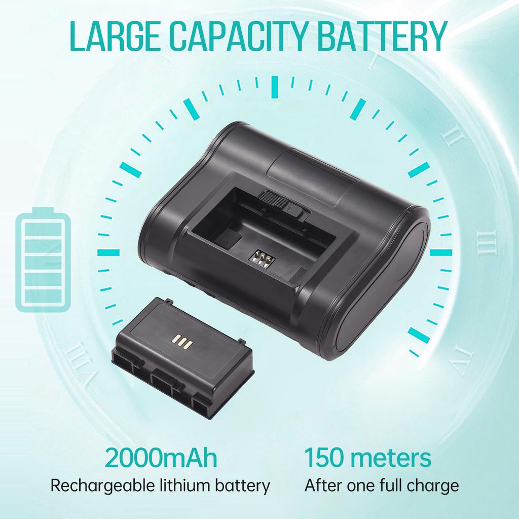 Bezdrátová termální tiskárna účtenek 4palcová 110mm přenosná mobilní tiskárna 203dpi jasný tisk BT+USB