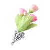 Vintage Wearable Flower Bouquet Clip Silver Gold Brooch Unique Flower Brooch  Daily