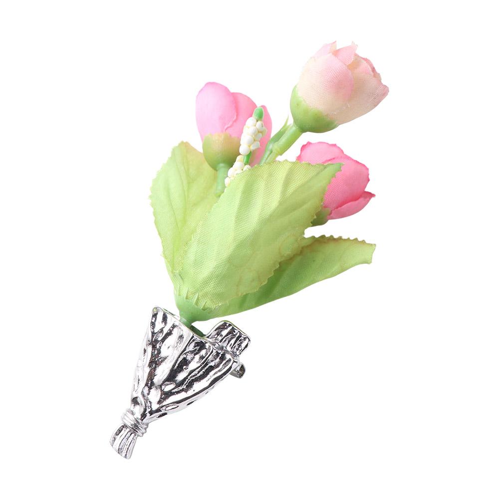 Vintage Wearable Flower Bouquet Clip Silver Gold Brooch Unique Flower Brooch Daily