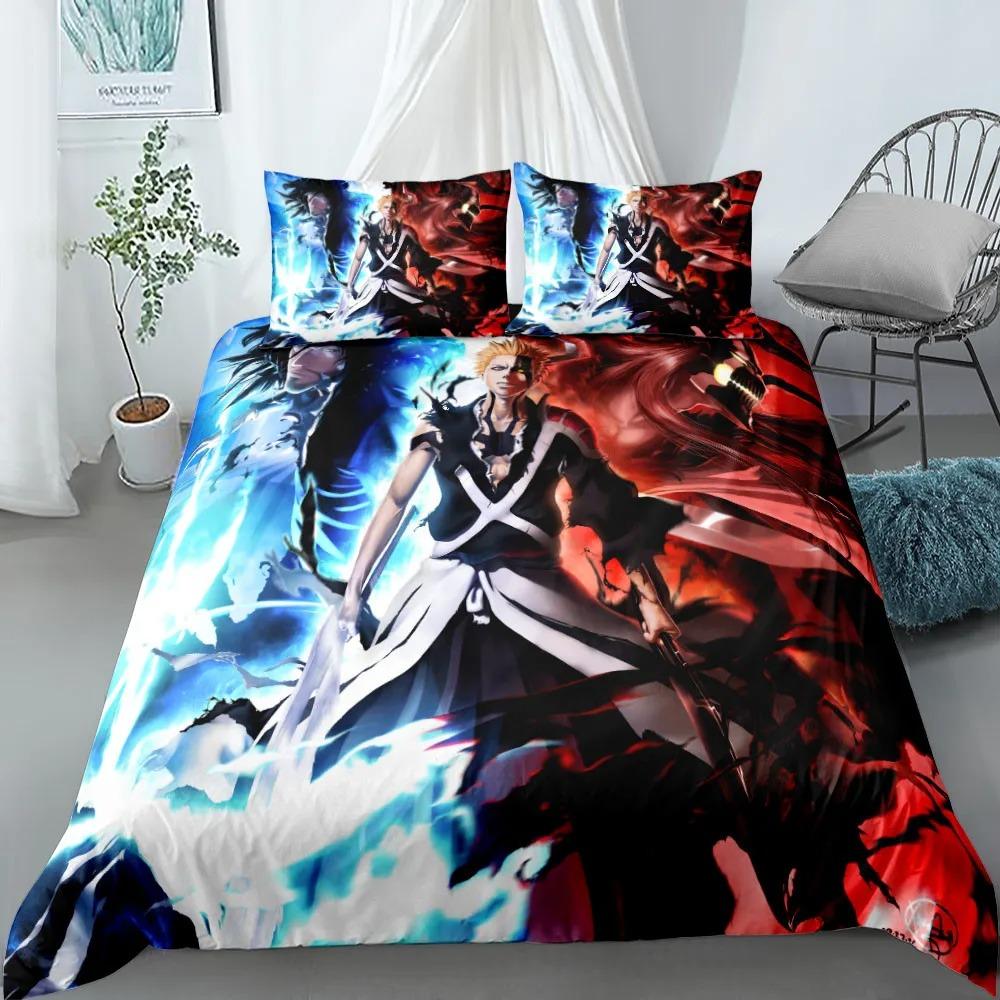 Anime bleach Children Bedding Set King Queen Double Full Twin Single Size Bed Linen Set
