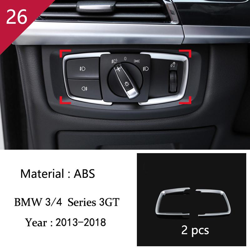 For BMW 3 4 Series 3GT F30 F32 F34 Car Styling Interior Gearshift AC CD Button Panel Door Armrest Decoration Cover Trim Sticker MQHWD1