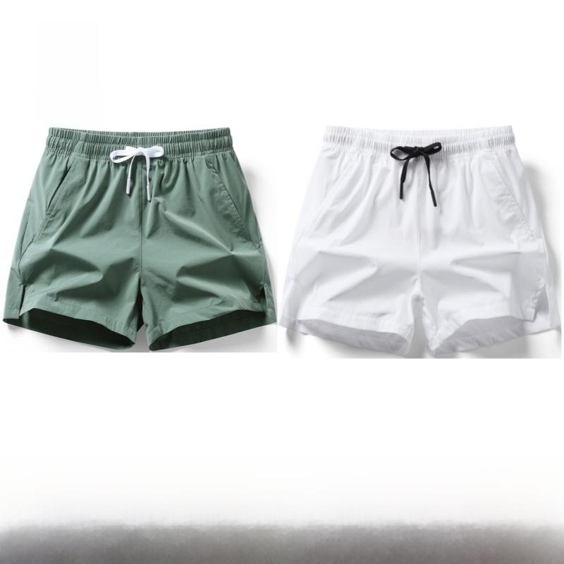 Ice Silk Qui Dry Ort Pants Men Women Summer Thin Cool Feeling Tee-quarter Length Running Fitn Beach Orts Casual