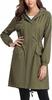 Women's Windbreaker Jacket Parka Thin For Spring Olive Khaki S