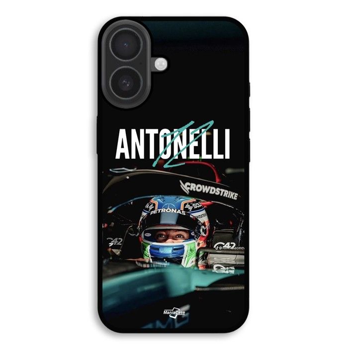 Hülle Für iPhone 18 Kimi Antonelli Cockpit Mercedes F1 Nummer 12 Maniacase schwarz