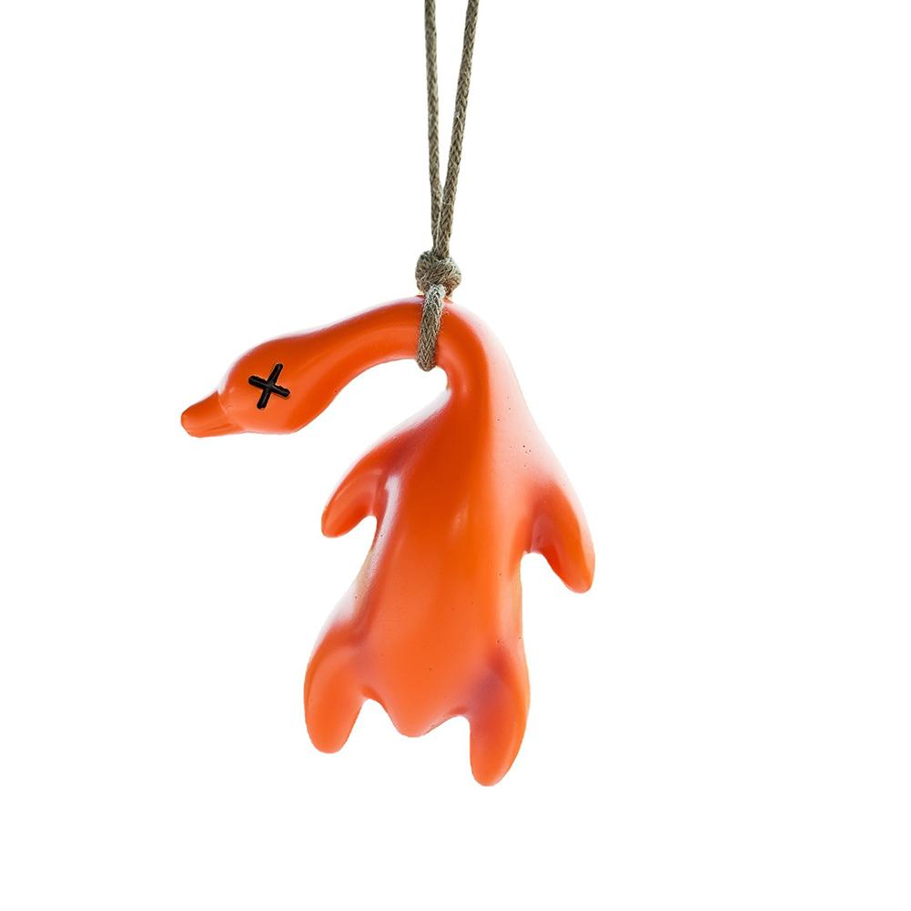 Zabawny gips pieczona kaczka wisiorek do lusterka samochodowego kreskówka śliczny wisiorek do dekoracji wnętrz samochodów do produktów samochodowych wnętrze