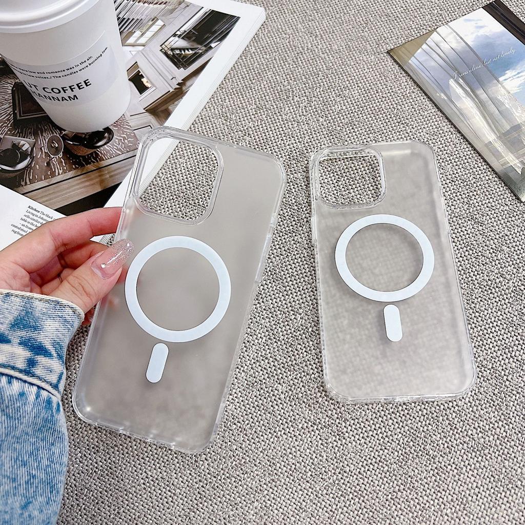Applicable to iPhone11promax matte transparent mobile phone case Apple 11 magnetic wireless charging acrylic protective case