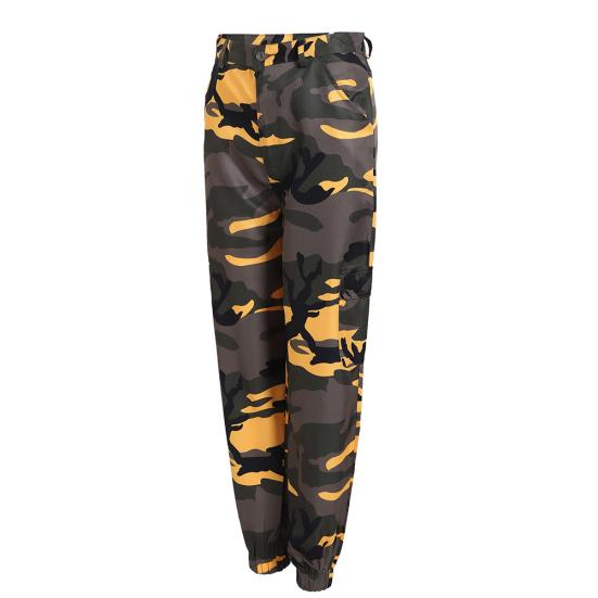 Casual Women Camouflage Printed Middle Waist Jogger Harem Pants Long Trousers