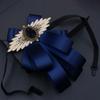 Fashion Faux Stone Men's Suit Lapel Flowers Alloy Polyester Bow Tie Necktie Neck Decoration Groom Formal Suit