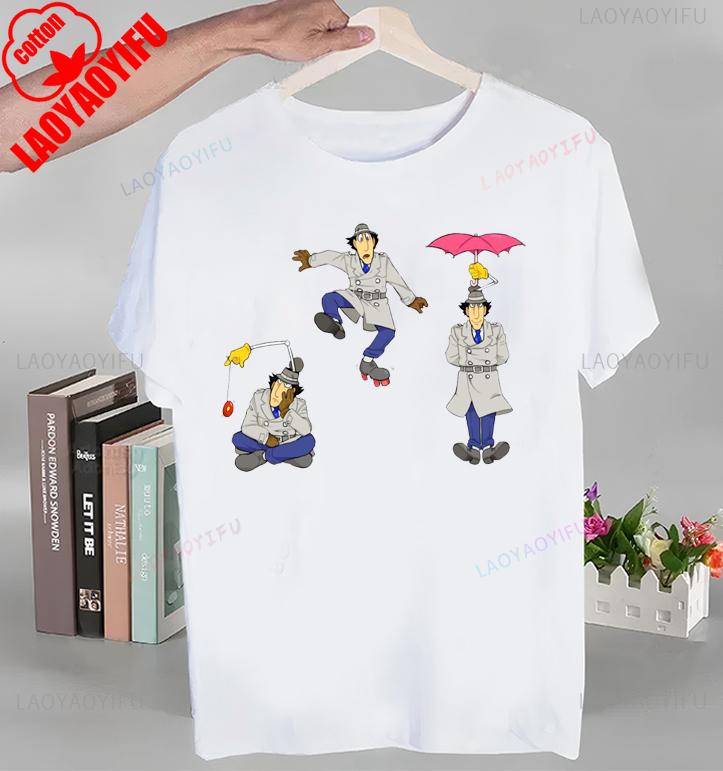 Animiertes Inspektor Gadget T-Shirt Oberteile Animiertes Inspektor Gadget T-Shirt Hochwertige Baumwolle