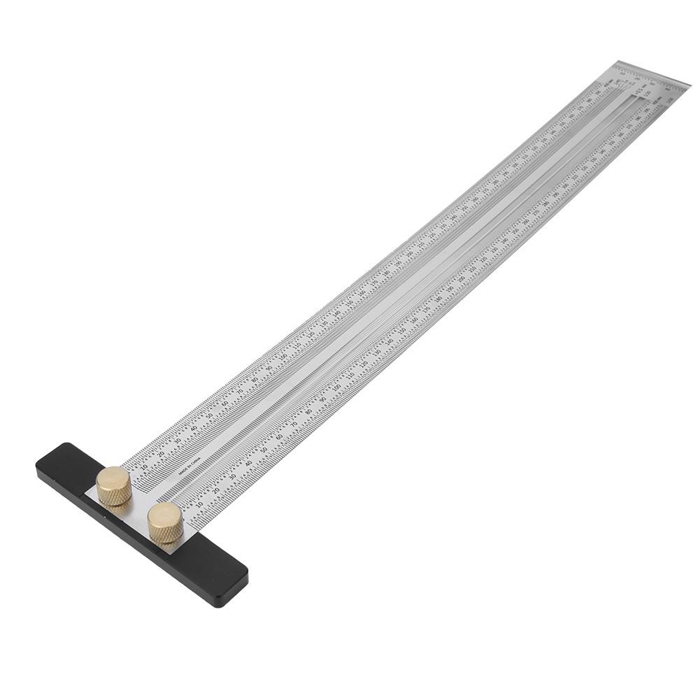 Stainless Steel T Type Hole Ruler Scribing Gauge Woodworking Marking Tool with Automatic
