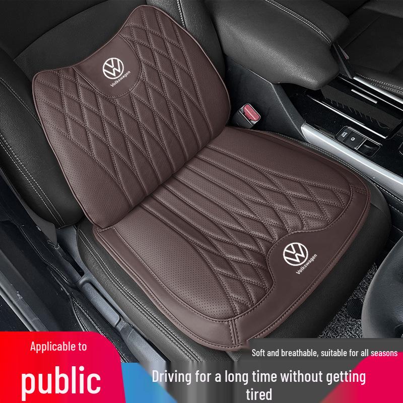 Polštářek na autosedačku a bederní opěrka z Nappa kůže pro všechna roční období, Kompatibilní s Volkswagen Lavida, Passat, Magotan, Sagitar, Lamando L, Bora.