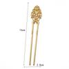 Chinese Ancient Style Straight Hairpin Twist Hairpins Versatile Electroplating U-shape Hairpin Creative Hollow Hair Accessories