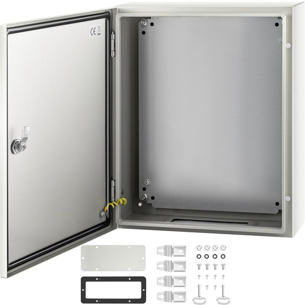 NEMA Steel Enclosure, 20 x 16 x 6\'\' NEMA 4X Steel Electrical Box, IP66 Waterproof & Dustproof, Outdoor/Indoor Electrical Junction Box, with Mounting