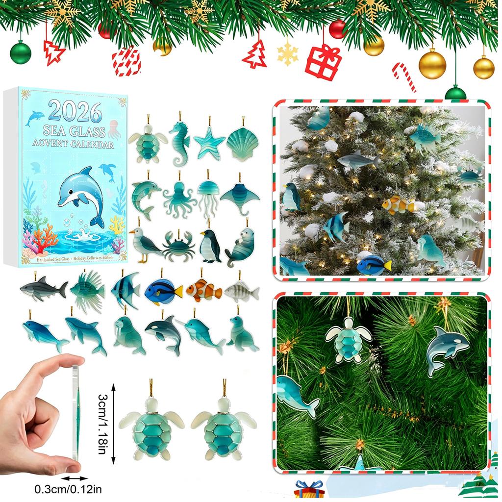 Piece Flat 2D Acrylic Keychain Countdown Calendar - Keychain Gift Set for Daily Countdown