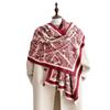 Autumn and winter new temperament retro high-end imitation cashmere scarf women's thick versatile long air conditioner shawl