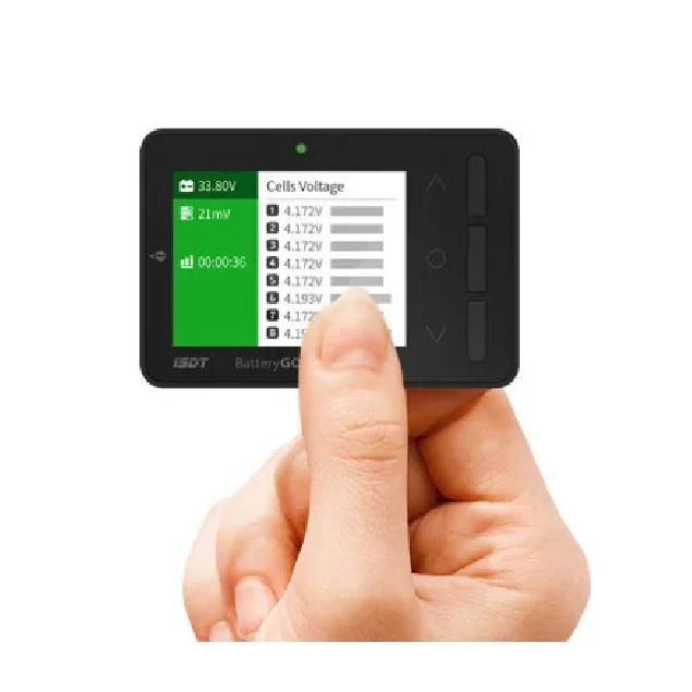 ISDT BattGo BG-8S Battery Meter LCD Display Digital Battery Capacity Checker Battery Balancer Battery Tester for LiPo/Life etc BG-8S