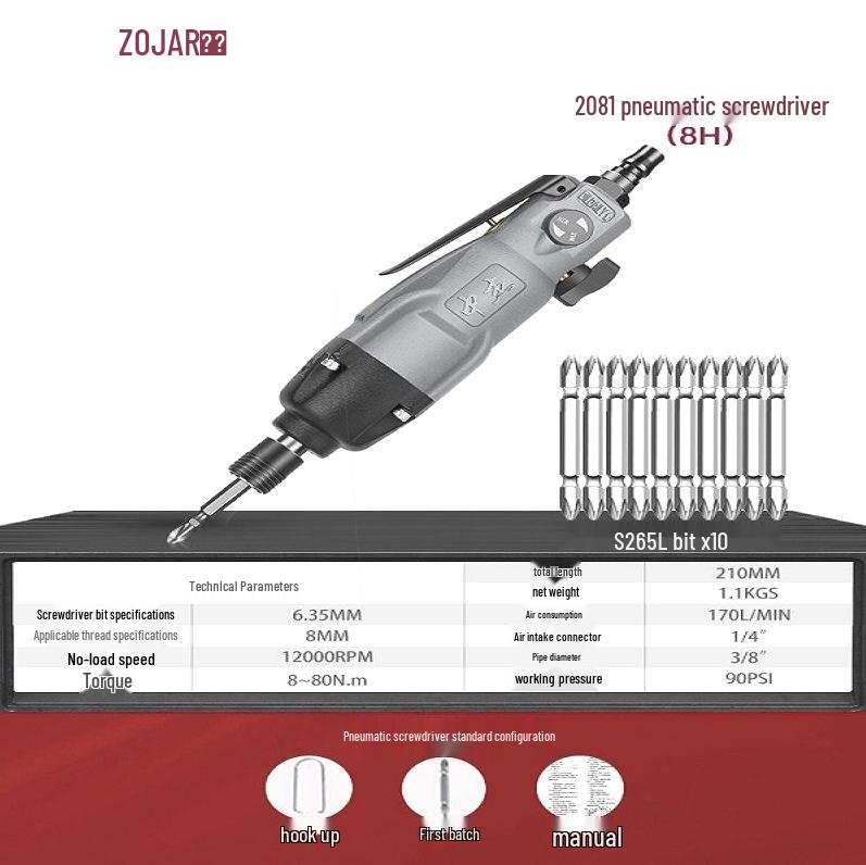 Industrie-Luftschrauber 8H6H: Pneumatischer Schrauber für den professionellen Einsatz