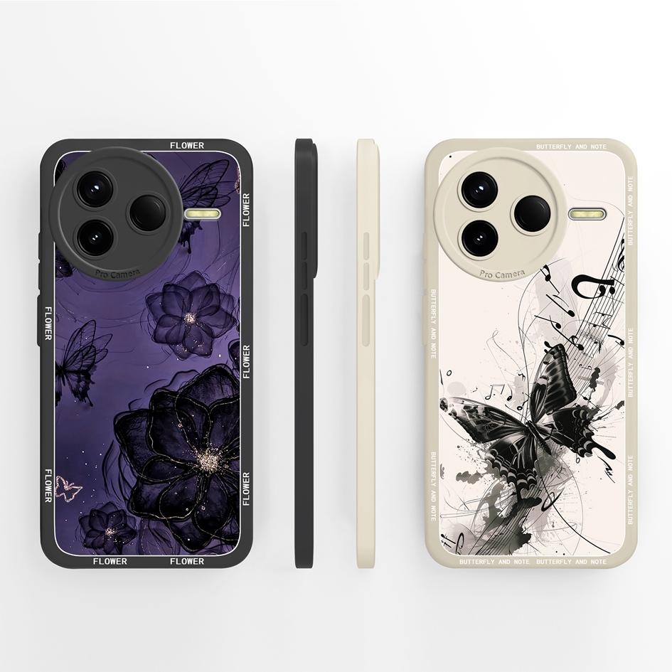 For Redmi K80 K30 K30i K30S K40 K40S K50 K60 K60E K70 K70E Pro Gaming Ultra Turbo 3 4 Case Pretty Flower Soft Silicone Shockproof Shell For Redmi Capa