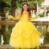 Girls' Dress Beauty and the Beast Halloween Costume: Belle Princess Dress