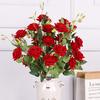 Simulation Rose Single Flannel 5 Heads Small Gemstone Rose Wedding Flower Arrangement