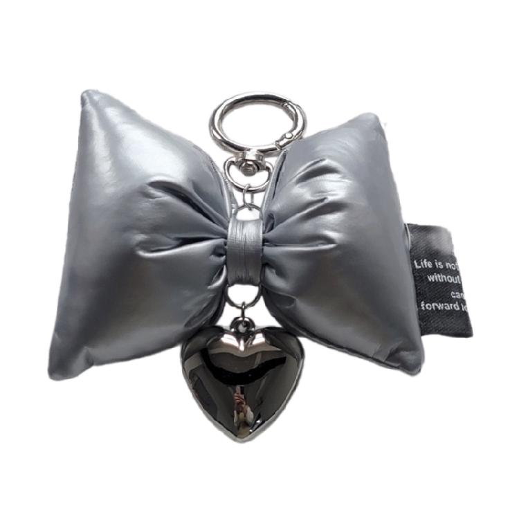 

Chic Bowknot Heart Phone Lanyard Wrist Strap Unisex Bow Backpack Pendant Jewelry срібний