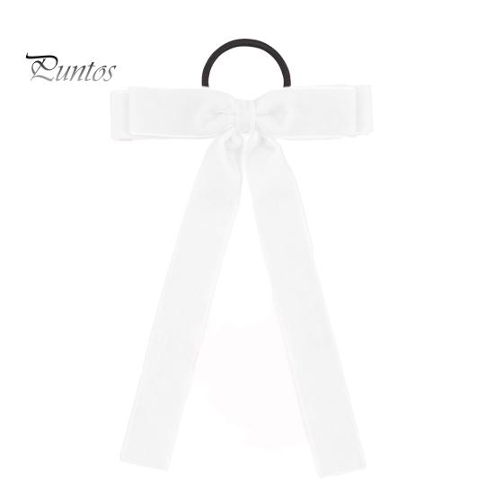 Samt-Haargummi mit Schleife, süß, elegant, einfarbig, hochelastisch, weich, für Damen und Mädchen, Pferdeschwanz-Halter, Haarseil, Haar-Accessoires, Geburtstagsgeschenk